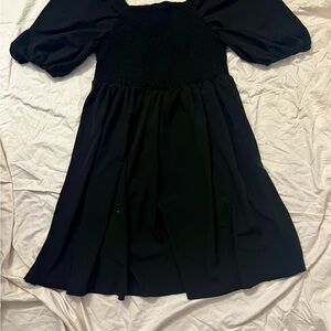 Black Puff Sleeve Dress